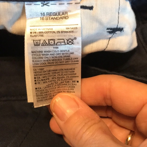 Old Navy Girls Uniform Pants-blue-size 16 regular - Picture 5 of 6